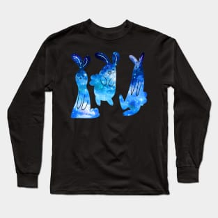 Night Sky Bunnies Long Sleeve T-Shirt